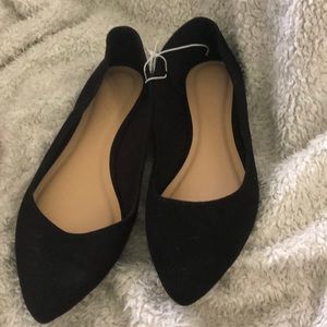 Suede Black old navy flats NWT
